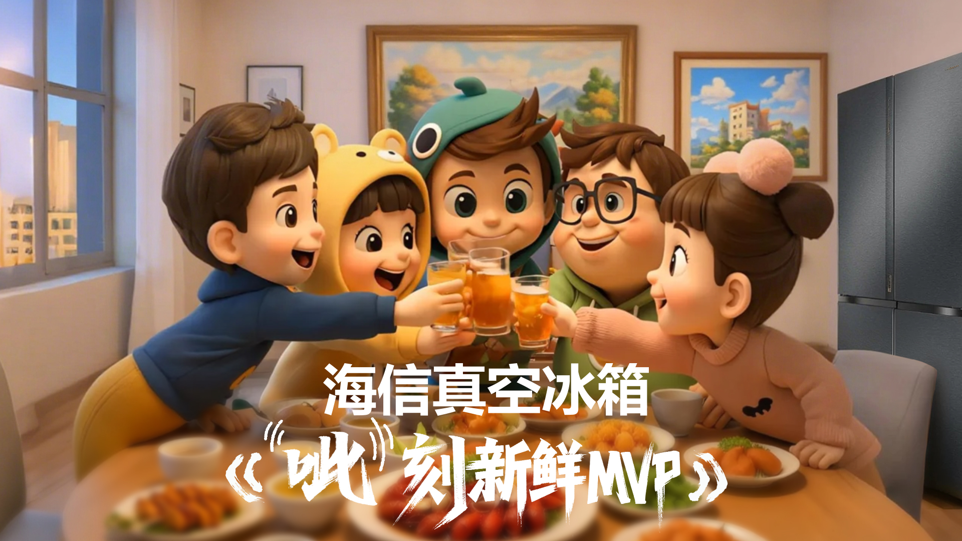 冰箱一“呲”，幸福满格！海信真空头等舱用声音给世杯新鲜加戏